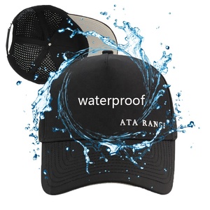 Casquette imperméable unisexe avec logo brodé personnalisé et découpe au laser Casquette de golf noire Casquette de baseball - Product Image 1