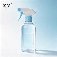 Bouteille pulvérisateur à gâchette à brume fine et continue en plastique ambré pour nettoyant capillaire et barbier, avec logo personnalisé