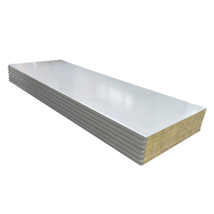 Panneaux sandwich en laine de roche ignifugés de qualité A pour salle blanche, en acier ondulé, matériau haute densité, isolés - Product Image 4