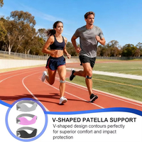 Sangle de genou de compression rotulienne, support rotulien, bande de genou pour tendon rotulien, pour tendinite, sauteurs, course à pied et sports
