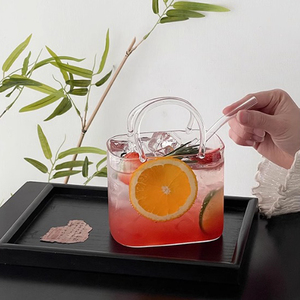 Sac à main créatif en verre, sac à boisson en forme <span class=keywords><strong>de</strong></span> sac à main, <span class=keywords><strong>vase</strong></span> en forme <span class=keywords><strong>de</strong></span> sac à main, verre à boire pour jus et vin, ensemble <span class=keywords><strong>de</strong></span> verres à cocktail aux fruits - Product Image 4