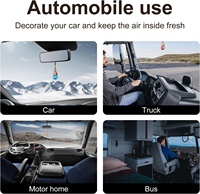 Désodorisant de voiture suspendu, 2 pièces, parfum mandarine, bouchon diffuseur en bois, huile 10ml, autonomie 120 jours, décoration automobile