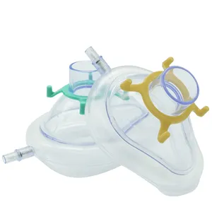 Venta caliente Pvc Anestesia Respiración Máscara de oxígeno Máscara de anestesia médica