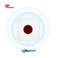 Tombol Panggil IoT Lora Alarm Kebakaran Tekan Tombol Darurat Satu Sentuhan Tombol SOS Nirkabel Lorawan Pintar untuk Keadaan Darurat