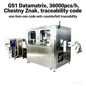 Machine de marquage laser UV haute précision GS1 DataMatrix 36000 pièces/heure pour la traceurie anti-contrefaçon dans les usines d'embouteillage d'eau potable - Product Image 3