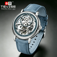 Montre automatique TEVISE avec logo personnalisé, montre squelette mécanique pour homme, fabrication OEM/ODM, livraison directe d'usine