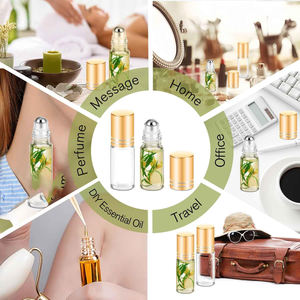 Botella de Vidrio Transparente de 3 ml, 6 ml, 10 ml, 12 ml para Perfume, Aceite de Oud, con Rodillo Octagonal y Varilla de Plástico - Product Image 5