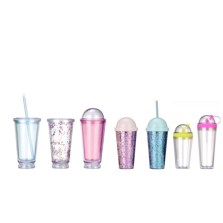 Заводской логотип на заказ, Лидер продаж, рекламная Подарочная часть, пластиковая чашка, акция, низкая цена, двойная стена, летний прозрачный пластиковый стакан