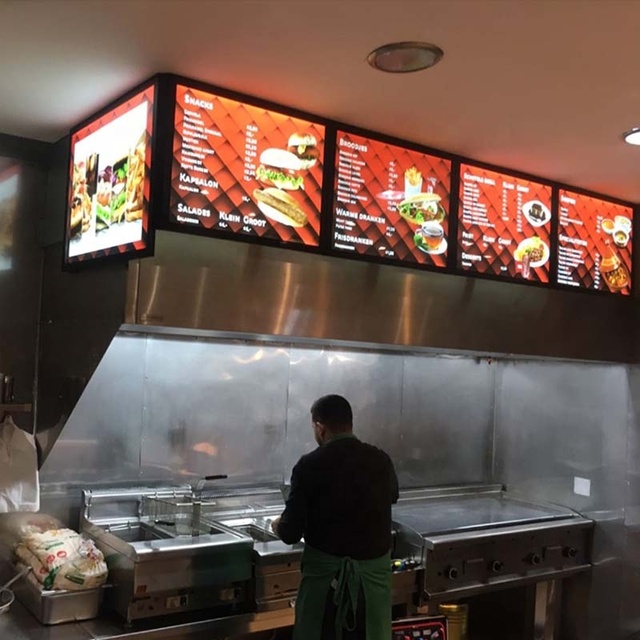 Aluminum Frame Magnetic Restaurant Menu Board Ultra-thin Led Light Box