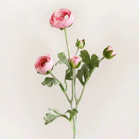 Bunga Ranunculus Buatan Desain Baru 2025, Sangat Mirip Asli, Bunga Sutra Buatan untuk Dekorasi Acara dan Rumah