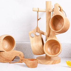 Classic Oak Wood Cup Saucer <b>Set</b> Eco-Friendly Sustainable for Coffee <b>Tea</b> Drinkware Beautiful for Decoration <b>Afternoon</b> <b>Tea</b> - Product Image 1