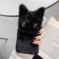 Focus Usine Offre Spéciale prix chat mignon étui en peluche pour iPhone étui souple en TPU étuis de téléphone portable en peluche