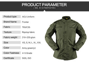 Tenue Uniforme de Combat ACU Camouflage Vert Olive - Product Image 2