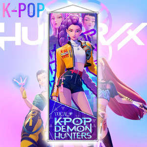 70*25cm 3000 Designs Japan Anime K POP Hunters Paintings Hanging Cloth Poster Wall Scroll Poster - Product Image 6