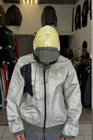 Blouson d'aviateur vert à capuche style Paris, personnalisé OEM, fin et ample, décontracté, pour l'hiver, avec logo frontal, col montant et traitement enduit