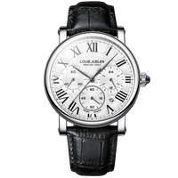 Montre à quartz unisexe de haute qualité avec boîtier en acier inoxydable, fermoir pliant, aiguilles luminescentes, résistance à l'eau 20 BAR, verre minéral, neuve