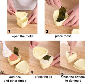Kit de préparation de sushi en plastique sans BPA, moule à riz pour une préparation culinaire sûre et facile - Product Image 5