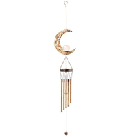 Lumière solaire jardin mode maison jardin décoration couleur boule de cristal carillon éolien avec lumière solaire LED