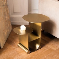 Tables Contemporaines Basses Salon Moderne Luxe Nordique Or Acier Inoxydable Canapé Côté Chevet Table Basse
