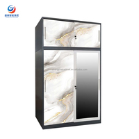 Armoire industrielle en acier autoportante, minimaliste, robuste, en métal, avec ventilation, durable, pour le rangement des vêtements