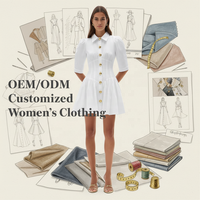 Nouvelle Robe Chemise Courte Femme en Popeline Blanche Élégante d'Été avec Manches Bouffantes, Boutons Dorés, Plissée Coupe Trapèze et Taille Cintrée Personnalisée