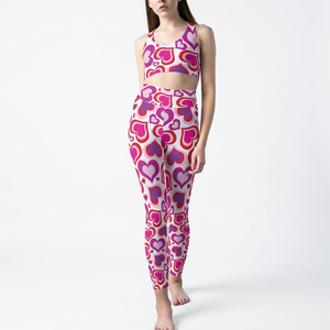 Pantalones Deportivos de Cintura Alta para Mujer, Diseño Personalizado, Leggings Elásticos para Gimnasio y Yoga, Protección UV, Antibacterianos, 85% Poliéster/15% - Product Image 1