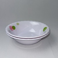 Bol de service pour salade et soupe en mélamine polie de 8 pouces avec logo personnalisé, sans BPA et compatible lave-vaisselle