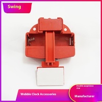 Shuangji produsen bintang menyediakan jam kuarsa Mini desain Modern Wobbler YS-2000A mekanisme menyapu plastik dioperasikan baterai