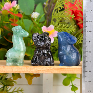 अनुकूलित प्राकृतिक क्रिस्टल मिनी नक्काशी शिल्प रत्न शिल्प रत्न 30 मिमी जानवर - Product Image 5