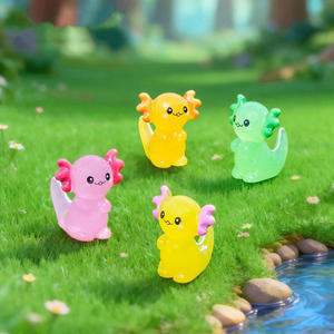 Mini figurines d'animaux en résine Axolotl, breloques décoratives pour jardin féerique, paysage, aquarium, maison de poupée - Product Image 4