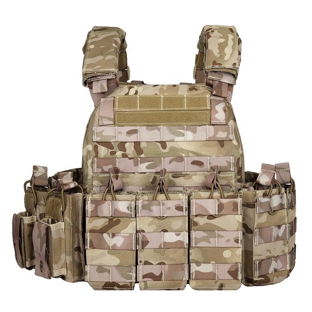 YAKEDA Custom Camouflage Tan Brown Coyote Plate Carrier Men Molle Tactico Vests Chaleco Tactico Tactical Vest