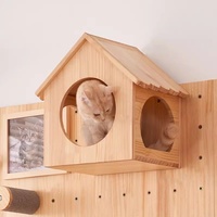 Mur d'escalade pour chat PAIPET en pin, mobilier mural modulaire minimaliste personnalisé pour chat, système à 4 niveaux, pont, maison, hamacs, fournisseur de cartons