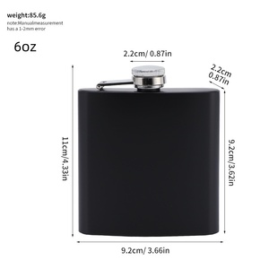 Botella de Vino Personalizada de Acero Inoxidable, Frasco de Acero de 6oz, 7oz, 8oz, Frasco de Bolsillo con Embudo para Viajes, Regalo para Amantes del Whisky - Product Image 2