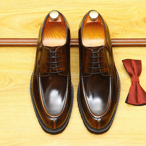 Zapatos de vestir de cuero de nuevo estilo para hombres: zapatos formales de negocios con cordones de punta estrecha de cuero genuino de alta calidad - Product Image 6
