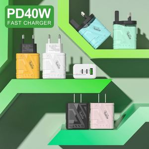 Cargador USB de Viaje Multi-Puerto de 40W con Carga Rápida Macaron, 2PD+1 USB, Cabezal de Carga Rápida con 2 Interfaces PD3.0 - Product Image 2