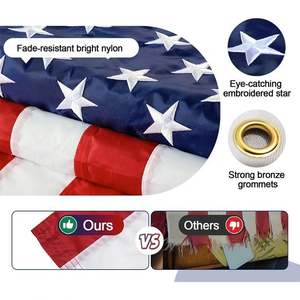 Bandera Personalizada de Alta Calidad para Días Festivos, Impresión Digital por Sublimación, Poliéster Bordado, Tamaño Personalizado, Bandera de Pared para Exteriores - Product Image 3