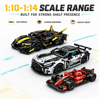 Ensemble de blocs de construction de voitures de course à l'échelle 1:10 et 1:14, modèle de supercar, jouet éducatif pour enfants, cadeau