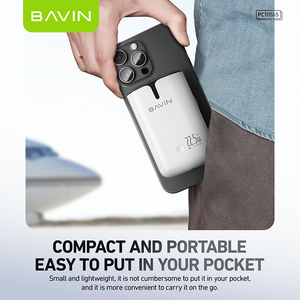 BAVIN vente en gros facile à transporter PC1056S 10000mah 15w banque d'alimentation de charge rapide sans fil magnétique - Product Image 4
