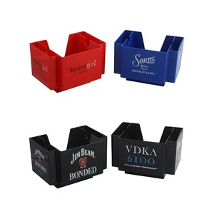 Promoción 3 compartimentos logotipo personalizado ABS servilletero barra de plástico Caddy soporte de papel tisú de paja - Product Image 6