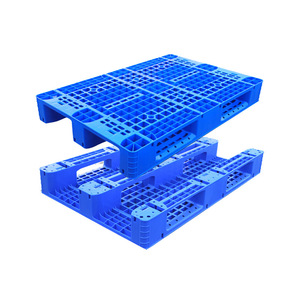 Grid Pattern Plastic Pallet 1210 Blue 4-Way Forklift Warehouse <b>Racking</b> <b>System</b> - Product Image 1