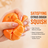 Jouet Squishy Orange Personnalisé avec Logo, Cadeau Promotionnel en Forme de Fruit Citrique avec Porte-clés, Emballage Transparent, Fourniture OEM pour Événements