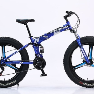 Vélo de montagne électrique pliable 26 pouces, pneus larges, double suspension, tout-terrain, avec béquille - Product Image 4