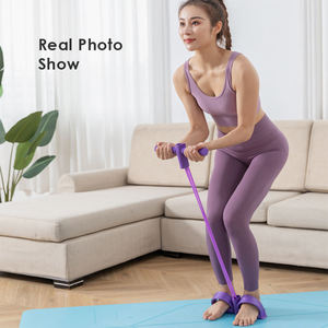 Tension Rope 4-Tube Elastic Yoga Pedal <b>Pull</b> Resistance Band Natural TPE Tension Rope Fitness Equipment - Product Image 6
