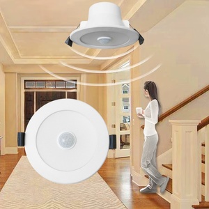 Sensor de movimiento LED <span class=keywords><strong>Downlight</strong></span> regulable 8W 9W Gabinete de <span class=keywords><strong>cocina</strong></span> Dormitorio Armario Sensor Iluminación interior Lámpara de hogar IP44 Spot Light 3cct - Product Image 4