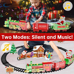 Trenes de Juguete Navideños <span class=keywords><strong>para</strong></span> <span class=keywords><strong>Alrededor</strong></span> <span class=keywords><strong>del</strong></span> Árbol, Trenes de Juguete con Sonido y Luces, <span class=keywords><strong>Tren</strong></span> de Juguete Modelo <span class=keywords><strong>para</strong></span> Niños Pequeños - Product Image 4