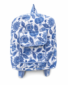 Chouhan Textile Quilted Cotton Student <b>Backpack</b> Serpentine Pattern Zipper <b>School</b> Bag Lightweight Softback Fashion Detachable - Product Image 1