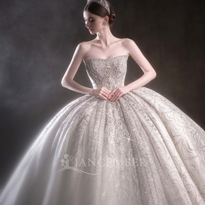 Abito da sposa elegante abito da ballo paillettes 3D applique in pizzo abiti da sposa <span class=keywords><strong>Vestina</strong></span> De Novia taglie forti su misura Lsht080 - Product Image 1