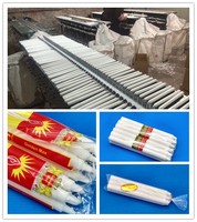 Bougies de cire de paraffine blanche faites à la main à prix de gros bougies de ménage marocaines à lumière jaune fabriquées en Chine pure nature