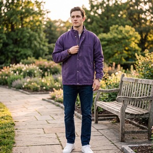 Custom Heavyweight Washed <b>Canvas</b> <b>Jackets</b> <b>Mens</b> Vintage Embroidered Stand Collar Zip Up Cargo Workwear Outerwear Coats TKAN8095 - Product Image 3