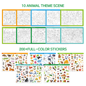 Ricerca personalizzata e trovare <span class=keywords><strong>libro</strong></span> adesivo per bambini giochi educativi giocattoli cercare e trovare animali sticker pad per bambini - Product Image 2